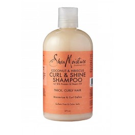 SHEA MOISTURE -  COCONUT & HIBISCUS  CURL & SHINE SHAMPOO 13 OZ